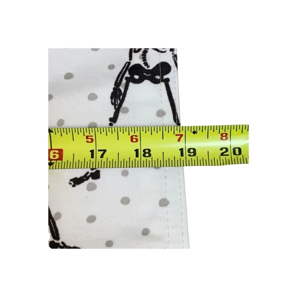 Domain Halloween Dancing Skeleton Placemats Set of 4 White Orange Black Dot